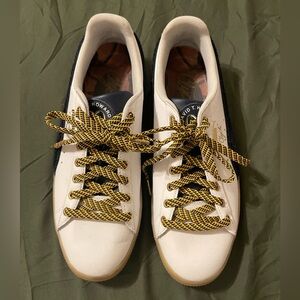 Puma -‎ David T. Howard White Sneakers with Yellow Laces